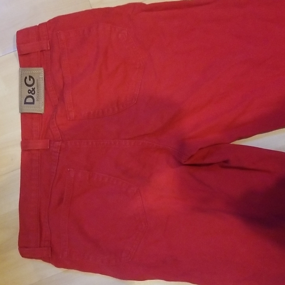 Dolce & Gabbana Red Capris EUC SZ 29 Genuine! Stunning! - Picture 9 of 13
